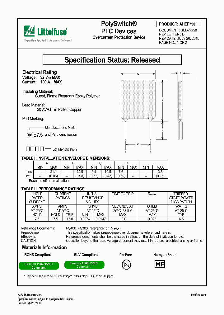 AHEF750_8919156.PDF Datasheet