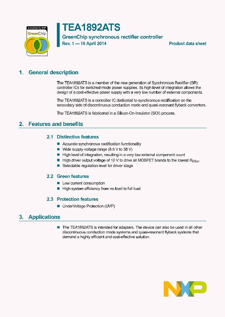 TEA1892ATS_8920737.PDF Datasheet