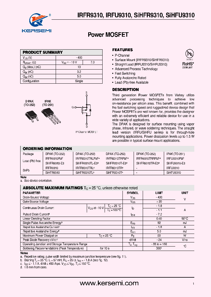 SIHFR9310T_8923781.PDF Datasheet