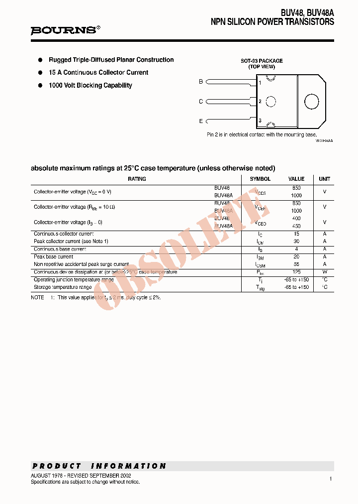 BUV48-S_8923932.PDF Datasheet