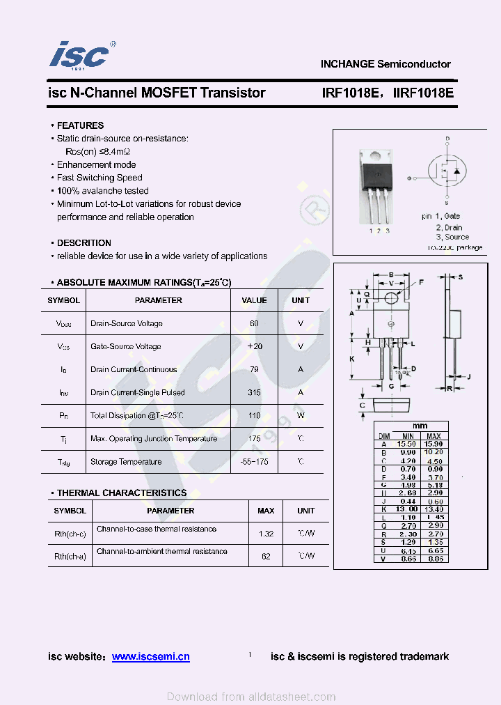 IIRF1018E_8924840.PDF Datasheet