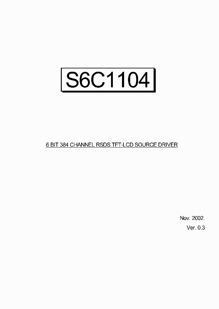 S6C1104_8926283.PDF Datasheet