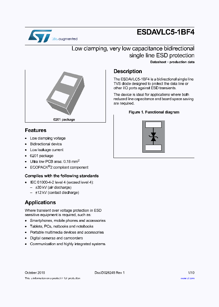 ESDAVLC5-1BF4_8926619.PDF Datasheet