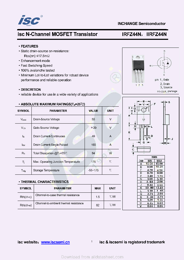 IIRFZ44N_8926744.PDF Datasheet