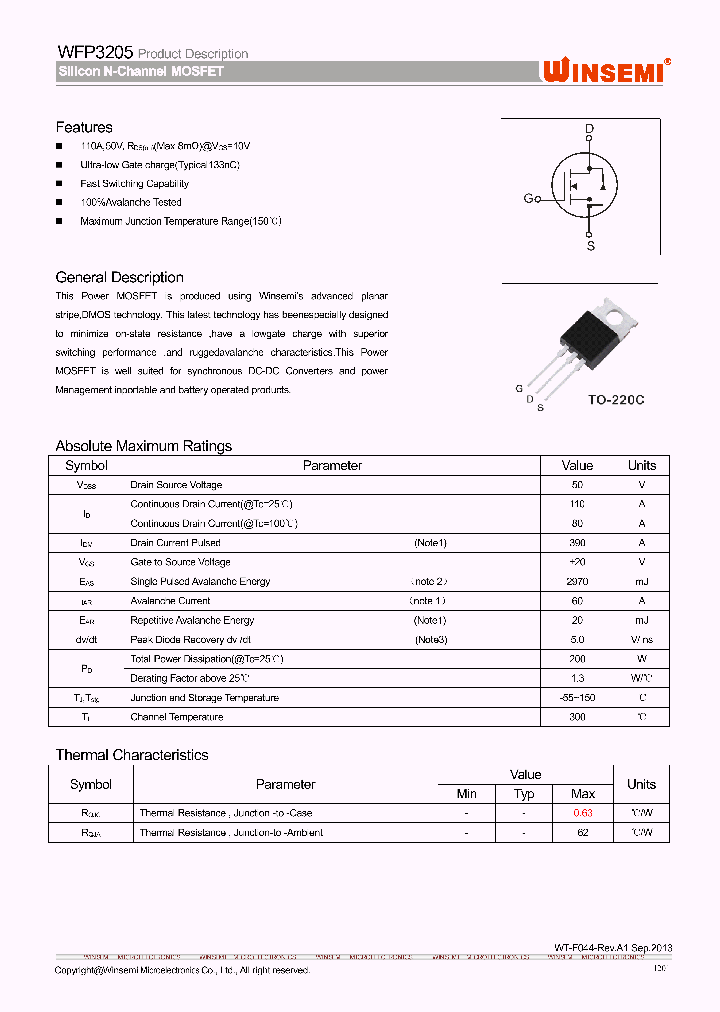 WFP3205-13_8929261.PDF Datasheet