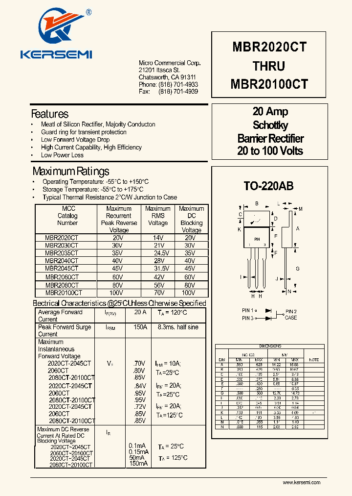 MBR2030CT_8932616.PDF Datasheet