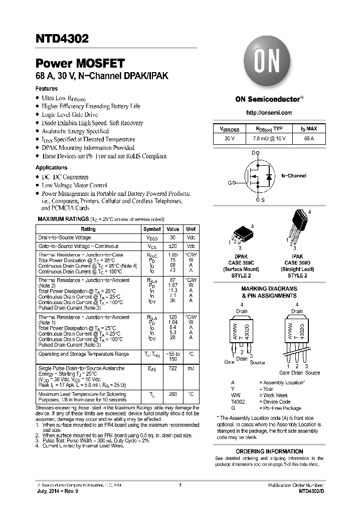 NTD4302-1G_8934281.PDF Datasheet