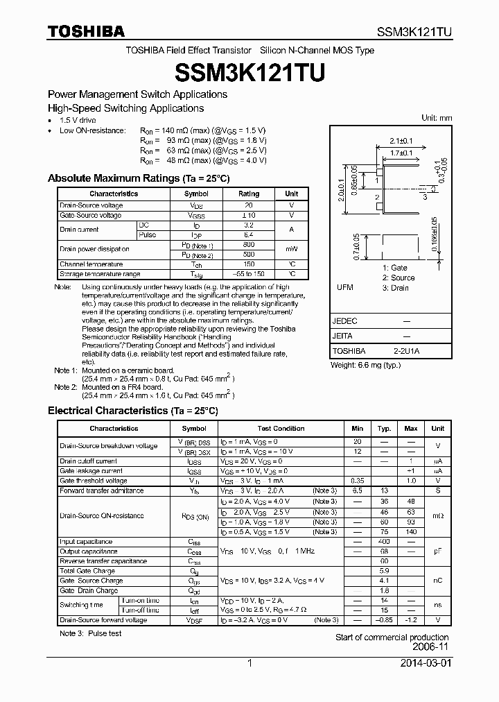 SSM3K121TU-14_8934843.PDF Datasheet