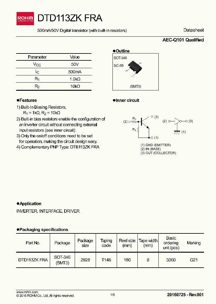 DTD113ZKFRA_8936779.PDF Datasheet