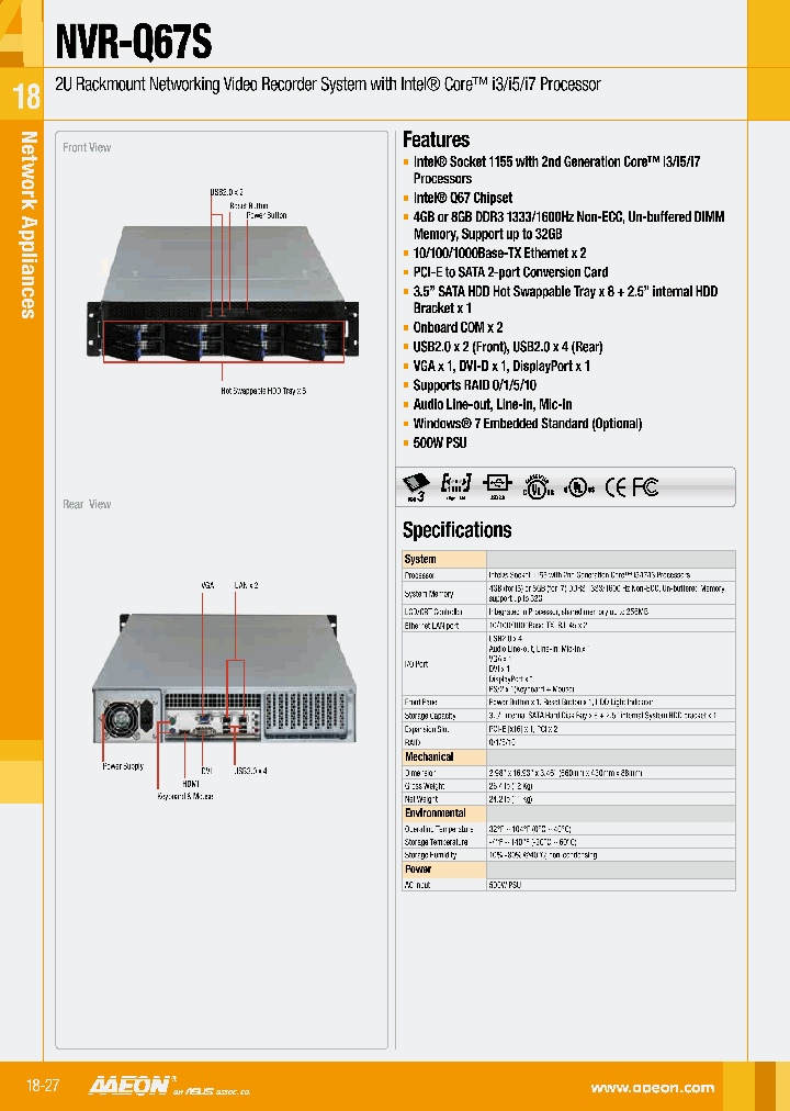 NVR-Q67S_8943765.PDF Datasheet