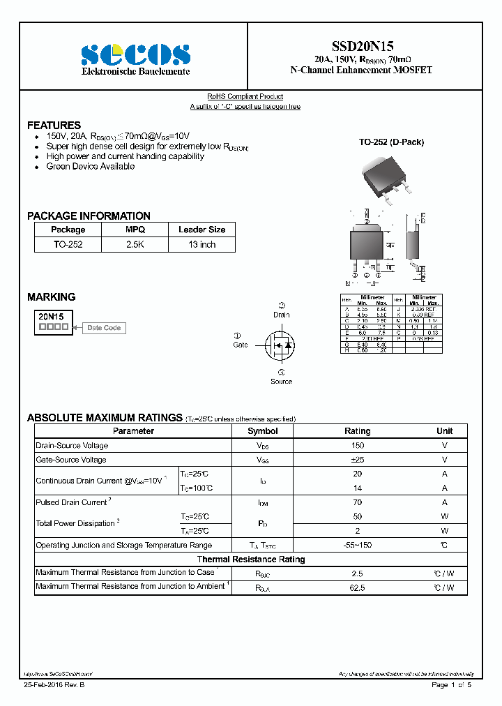 SSD20N15_8945977.PDF Datasheet