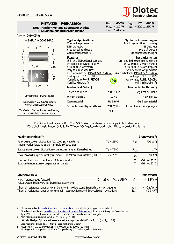 P4SMA530A_8947625.PDF Datasheet