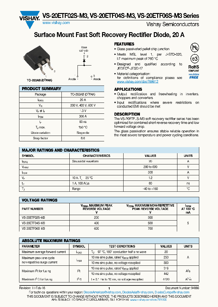 VS-20ETF02S-M3_8950615.PDF Datasheet