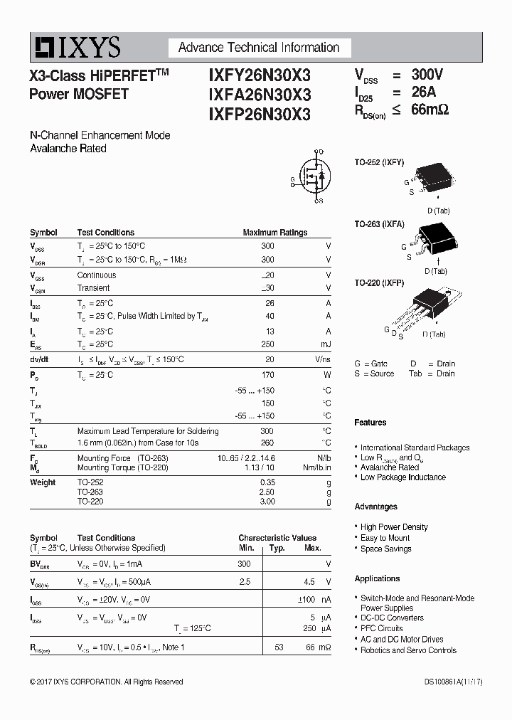IXFY26N30X3_8951312.PDF Datasheet