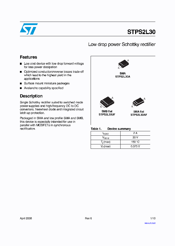 STPS2L30_8953013.PDF Datasheet