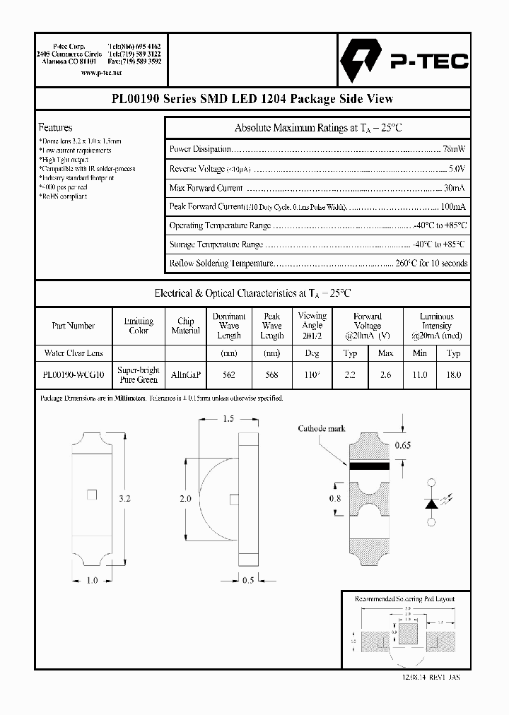 PL00190-WCG10_8956514.PDF Datasheet