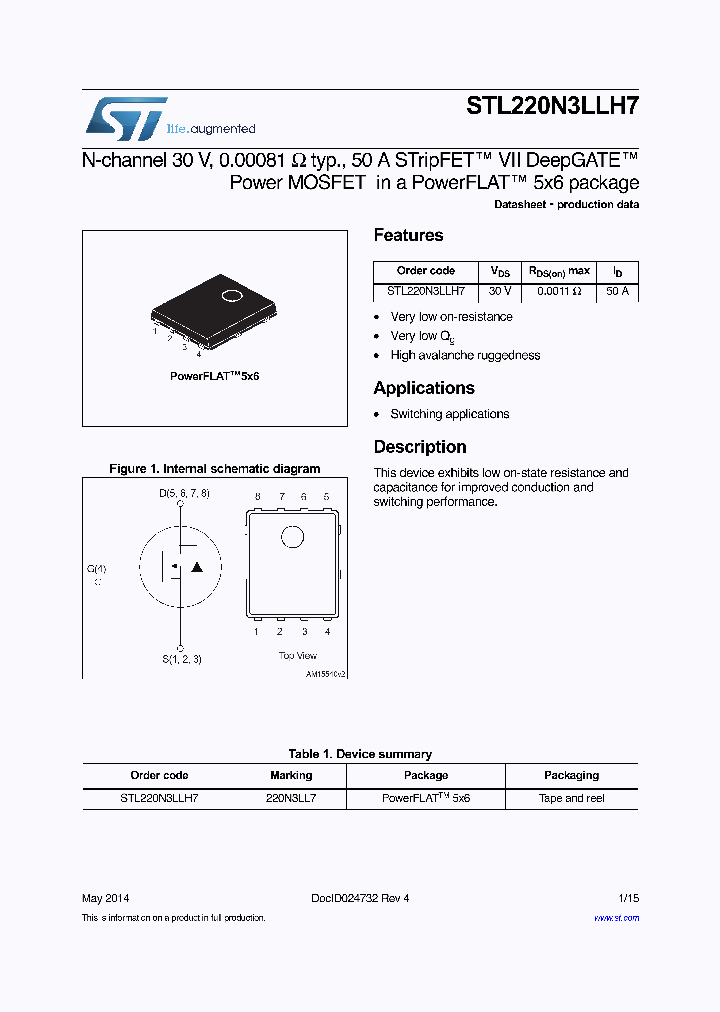 STL220N3LLH7_8956976.PDF Datasheet