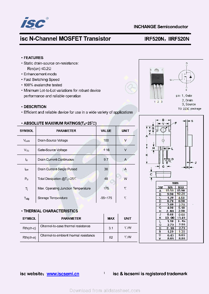 IIRF520N_8962376.PDF Datasheet