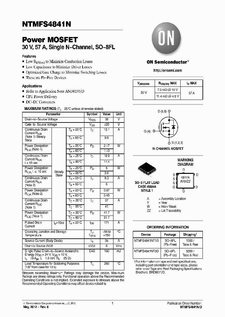 NTMFS4841NT3G_8967106.PDF Datasheet