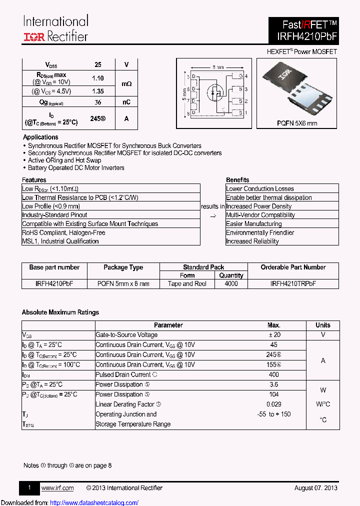 IRFH4210_8968234.PDF Datasheet