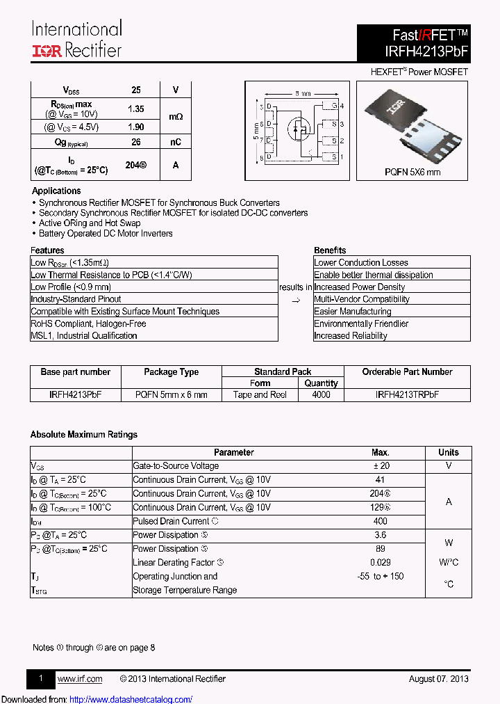 IRFH4213_8968238.PDF Datasheet