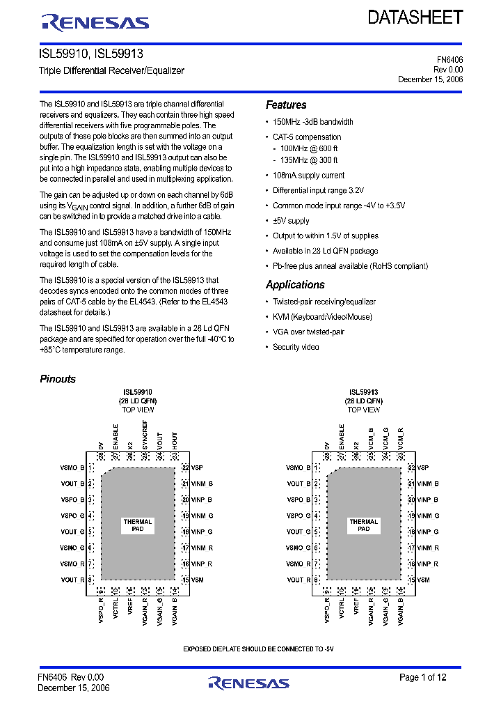 ISL59910_8969436.PDF Datasheet