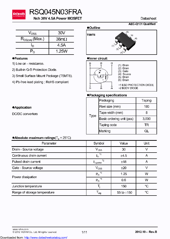 RSQ045N03FRA_8971328.PDF Datasheet