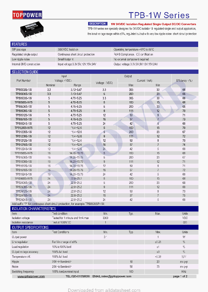 TPB1505S-1W_8974499.PDF Datasheet