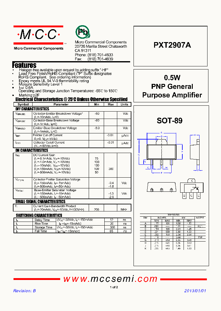 PXT2907A_8981734.PDF Datasheet