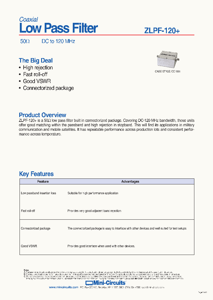 ZLPF-120_8983168.PDF Datasheet