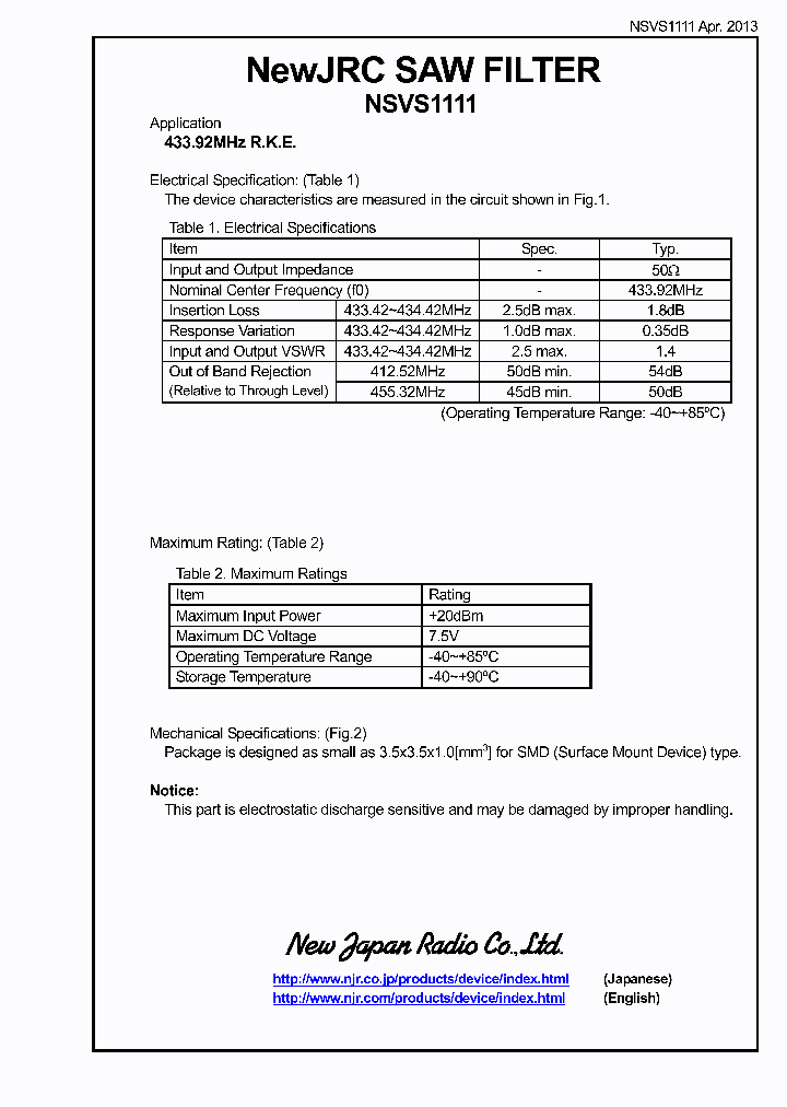 NSVS1111_8984818.PDF Datasheet