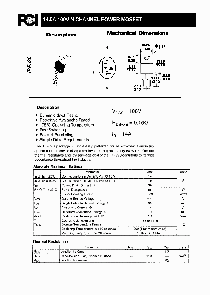 IRF530_8985426.PDF Datasheet