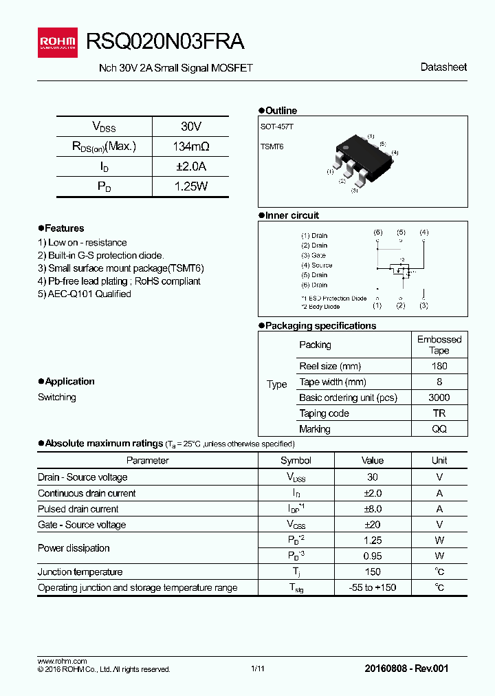 RSQ020N03FRA_8986167.PDF Datasheet