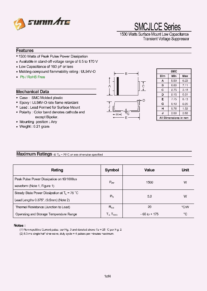 SMCJLCE18A_8989499.PDF Datasheet