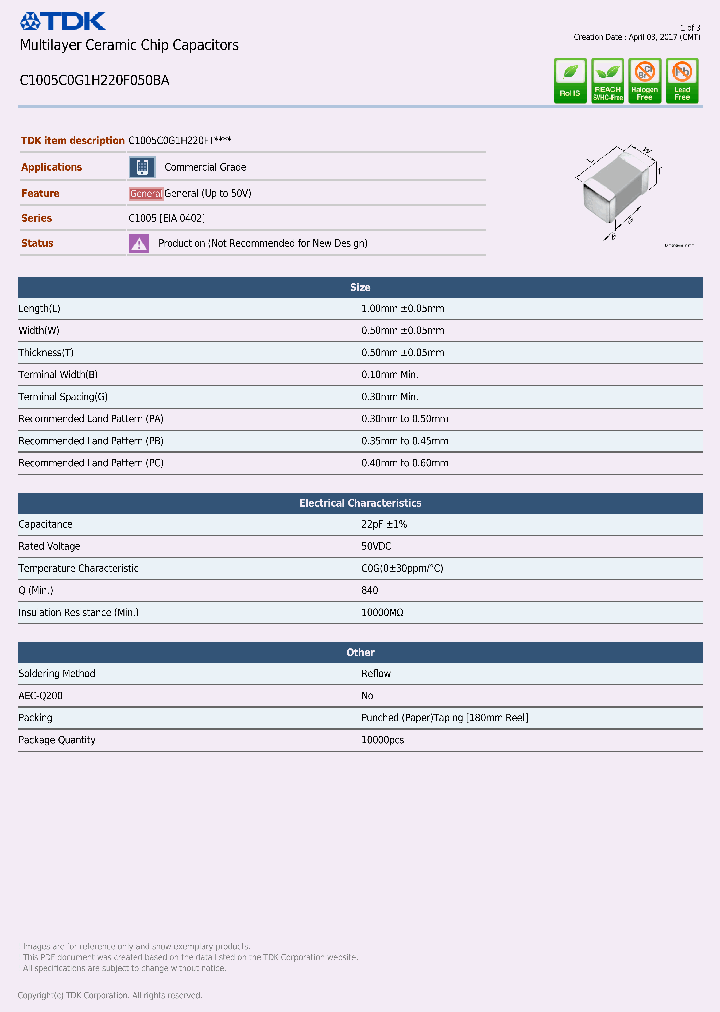 C1005C0G1H220F050BA-17_8991864.PDF Datasheet