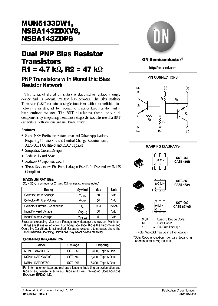 NSBA143ZDXV6_8992201.PDF Datasheet