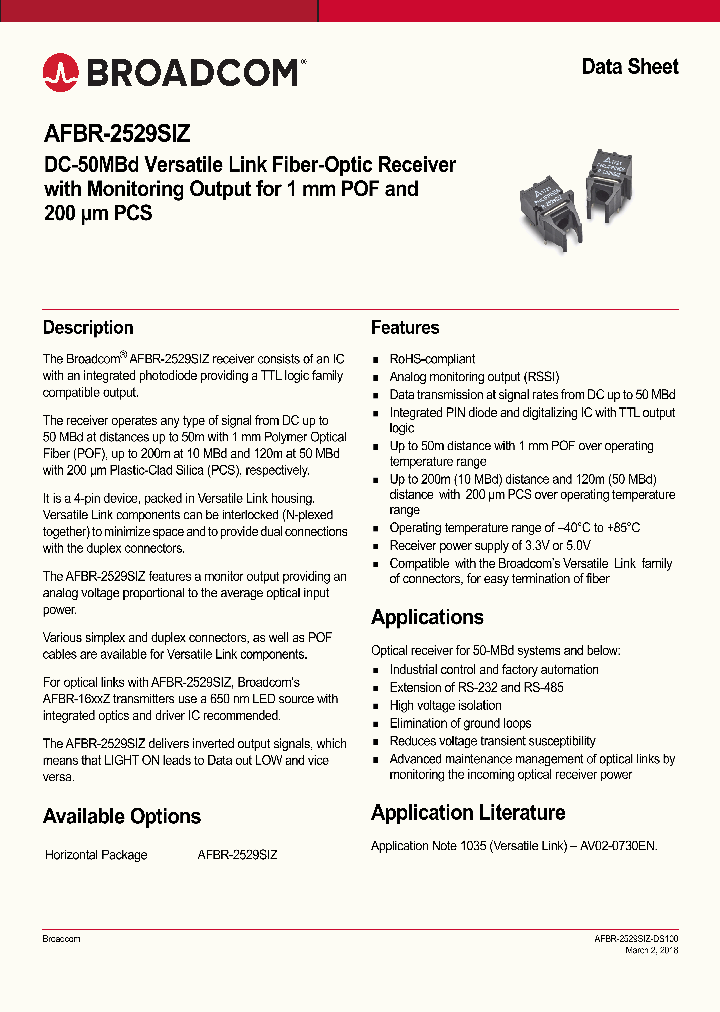 AFBR-2529SIZ_8992378.PDF Datasheet