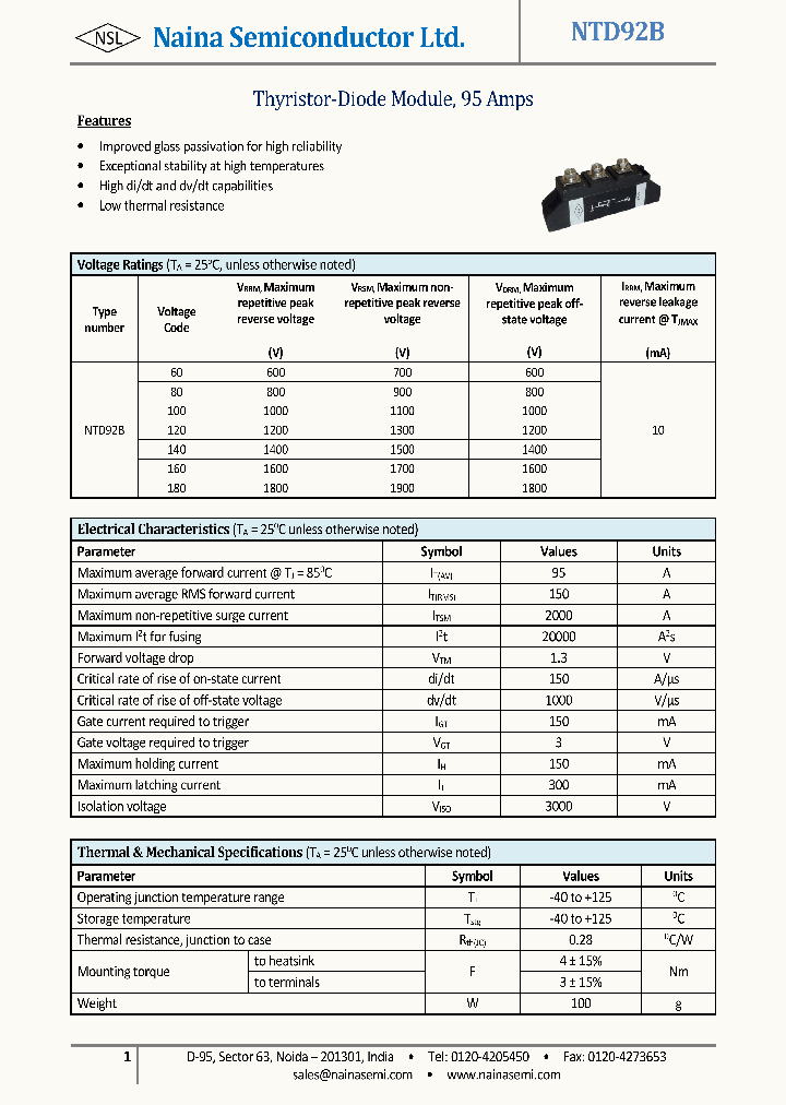 NTD92B_8993379.PDF Datasheet