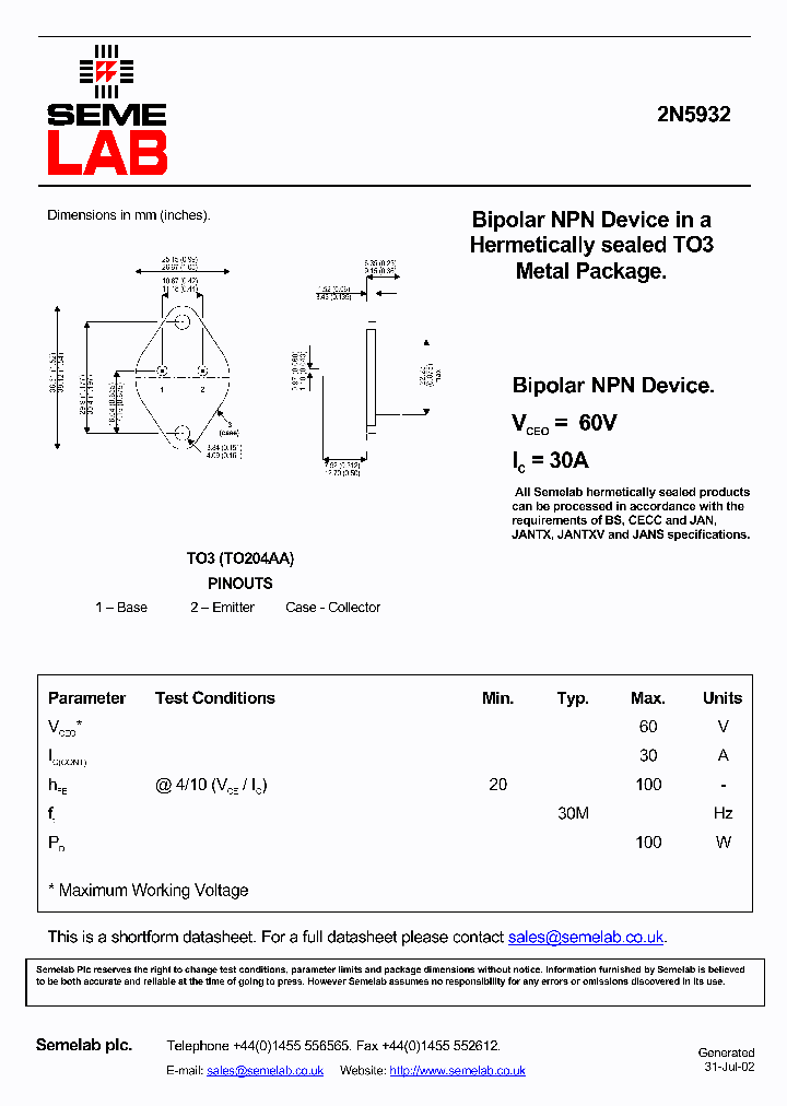 2N5932_9001819.PDF Datasheet