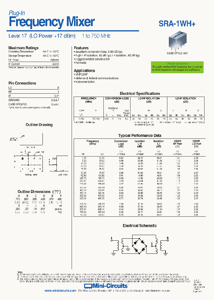 SRA-1WH_9002862.PDF Datasheet