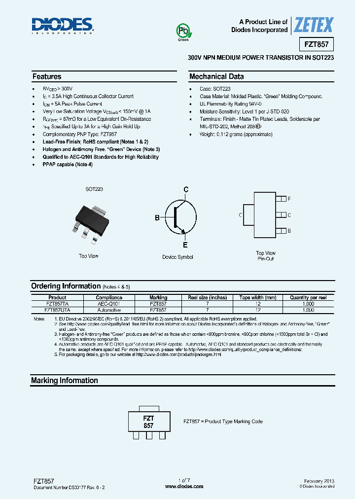 FZT857_9004141.PDF Datasheet