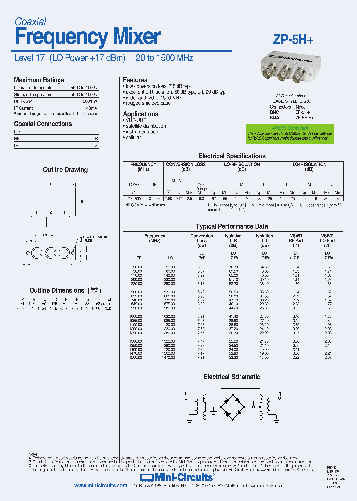 ZP-5H-S_9005310.PDF Datasheet
