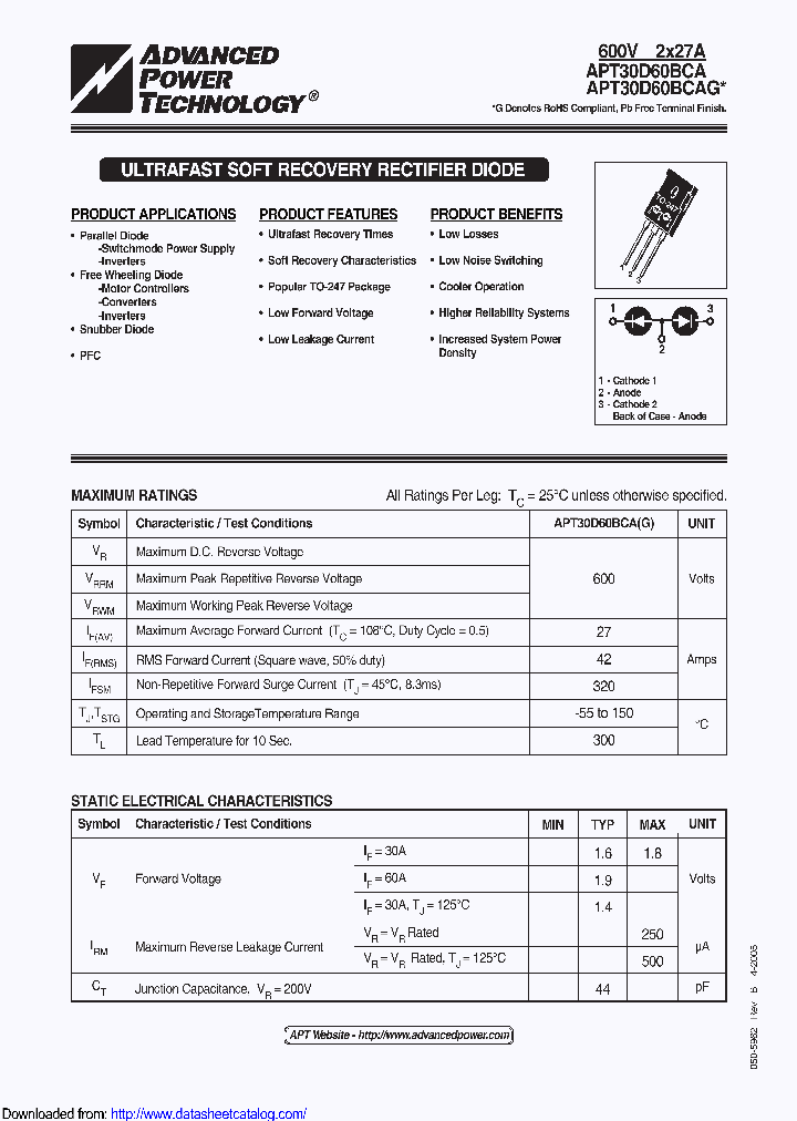 APT30D60BCAG_9007281.PDF Datasheet