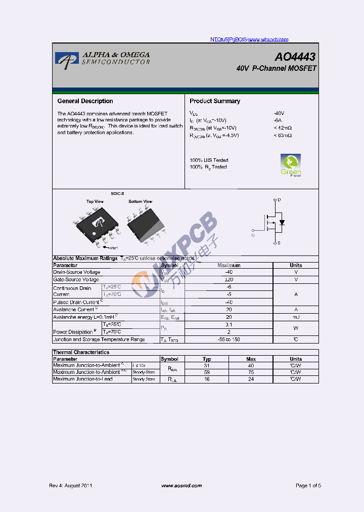 AO4443_9007613.PDF Datasheet