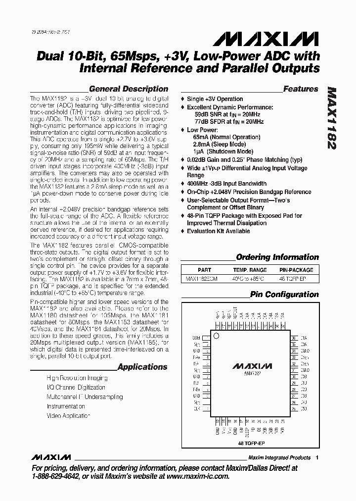 MAX1182_9008193.PDF Datasheet