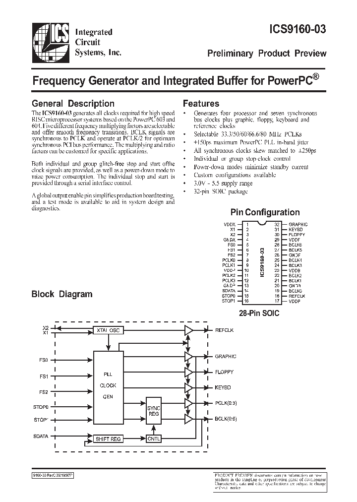 ICS9160-03_9009342.PDF Datasheet