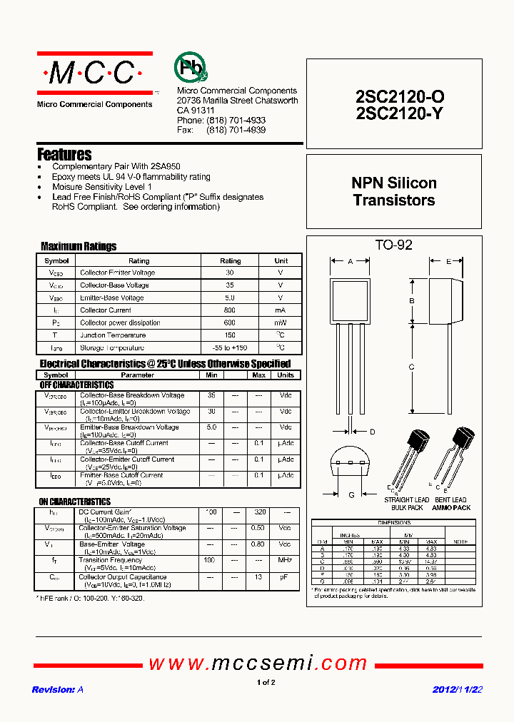 2SC2120-Y_9009369.PDF Datasheet