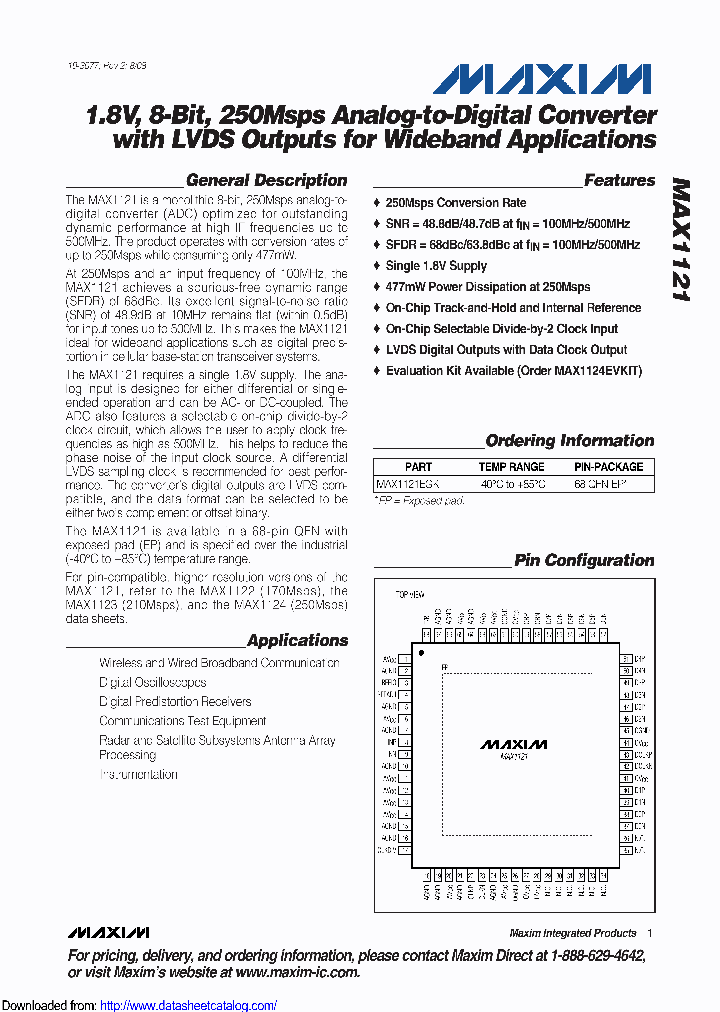 MAX1121EGK-D_9009476.PDF Datasheet