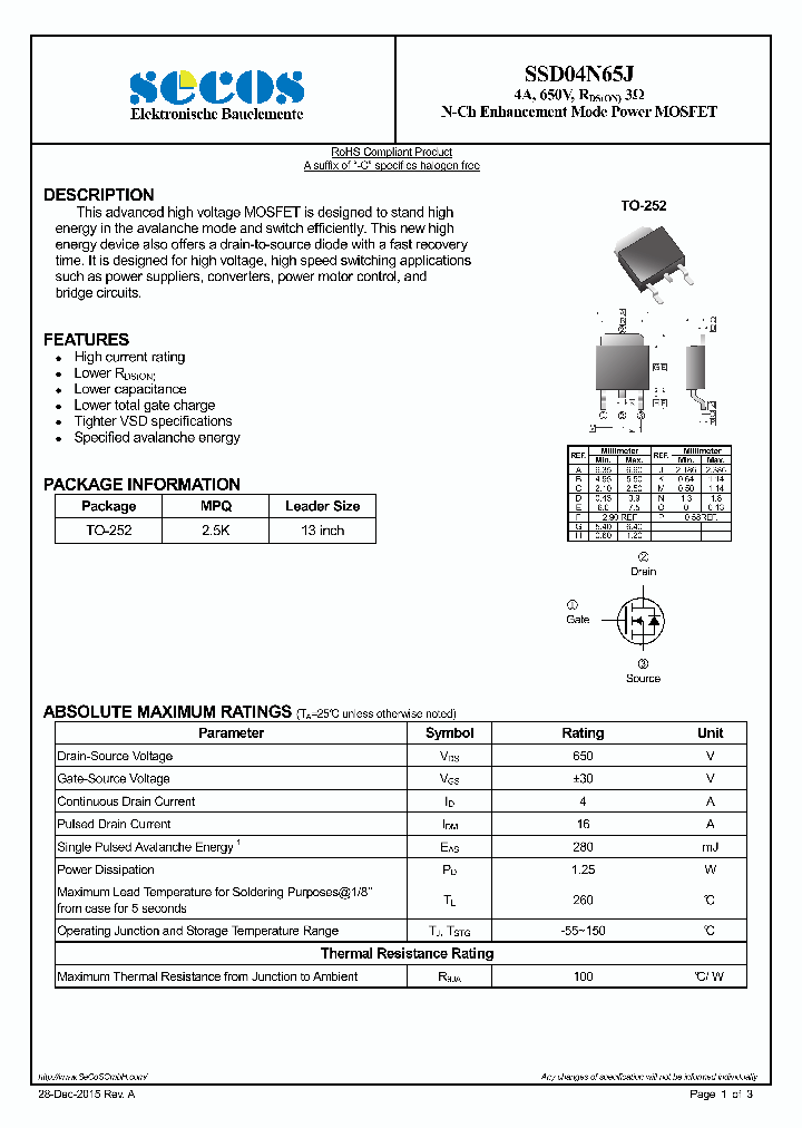 SSD04N65J_9010866.PDF Datasheet