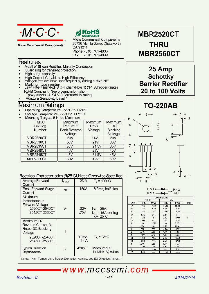 MBR2530CT_9011817.PDF Datasheet